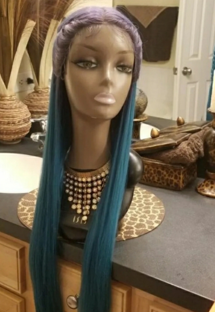 MERMAID VIBES,BRAIDED LACE FRONT WIG